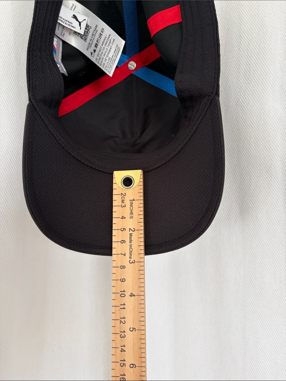 BMW Motorsport Men’s Black Logo Cap - Picture 7 of 8
